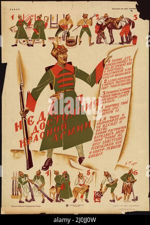 La settimana del tesoro della bandiera rossa. Propaganda russa - Poster russo d'epoca - Arte di Melnikov. 1921. Foto Stock