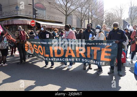 mobilizzazione fairble contre le racisme Foto Stock