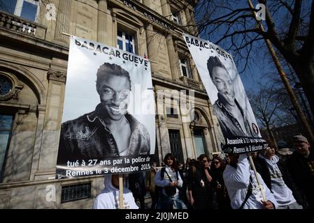 mobilizzazione fairble contre le racisme Foto Stock