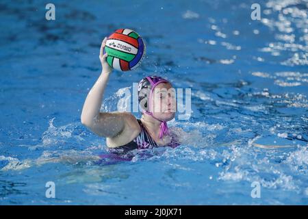 Roma, Italia. 19th Mar 2022. Mariam Marchetti (CSS verona) durante SIS Roma vs CSS Verona, Italian Women's Coppa Italia waterpolo match a Roma, Italy, March 19 2022 Credit: Independent Photo Agency/Alamy Live News Foto Stock