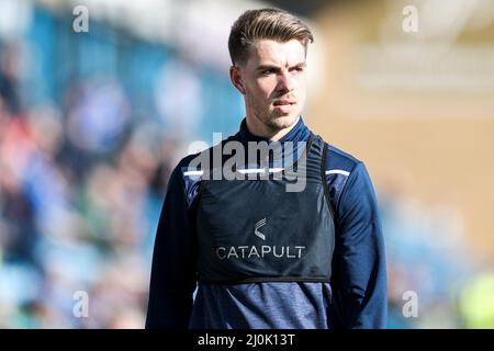 GILLINGHAM, REGNO UNITO. MAR 19th Jack Tucker di Gillingham durante la partita della Sky Bet League 1 tra Gillingham e Sheffield Mercoledì al MEMS Priestfield Stadium, Gillingham Sabato 19th marzo 2022. (Credit: Tom West | MI News) Credit: MI News & Sport /Alamy Live News Foto Stock