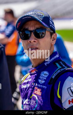 Ft. Worth, Texas, Stati Uniti. 19th Mar 2022. TAKUMA SATO (51) di Tokyo, Giappone, è qualificato per la XPEL 375 al Texas Motor Speedway di ft. Worth, Texas, Stati Uniti. (Credit Image: © Walter G. Arce Sr./ZUMA Press Wire) Foto Stock