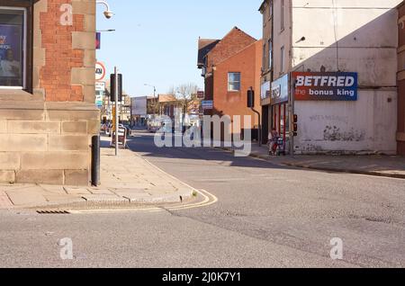 Svincolo principale di Alfreton, Derbyshire, Regno Unito Foto Stock