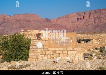 Una strada d'ingresso che porta al Grand Canyon NP, Arizona Foto Stock