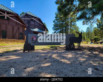 Cartello del Bryce Canyon National Park Foto Stock