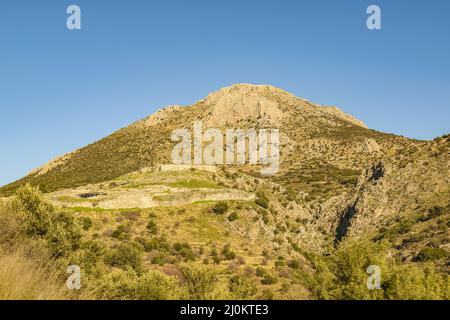 Forte di Micenas, Peloponneso, Grecia Foto Stock