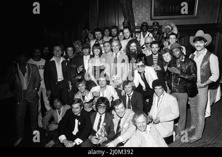 Le star pop partecipano ad un ricevimento della Camera dei Comuni, invitato dal Ministro delle Arti, Norman St John-Stevas. 3rd agosto 1980. Foto Stock