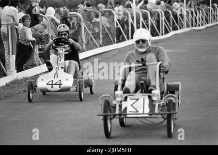 Pedal Go Kart Grand Prix, Ascot, Inghilterra, agosto 1980. Foto Stock