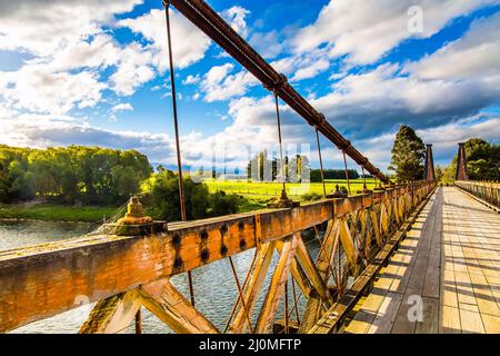 Ponte di legno Foto Stock