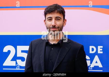 Malaga, Spagna. 19th Mar 2022. Il direttore Paco Sepulveda partecipa alla Photocall di presentazione di 'El Juego' durante il 'Festival de Malaga 25 in Spagna. Credit: SOPA Images Limited/Alamy Live News Foto Stock