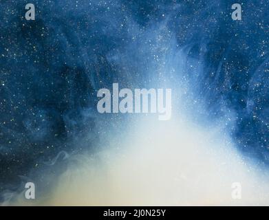 Nebbia blu astratta con punte Foto Stock