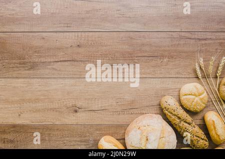 Panetteria ancora vita con pane fatto a mano Foto Stock