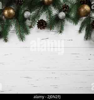 Composizione di Natale rami di abete verde Foto Stock