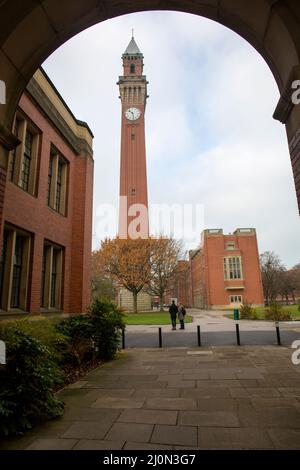 Joseph Chamberlain Memorial Clock Tower a Birmingham Foto Stock