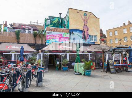 Ristorante Cubana nella zona di Lower Marsh a Londra, Inghilterra, Regno Unito Foto Stock