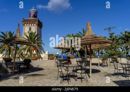 Cap Spartel all'ingresso dello stretto di Gibilterra Foto Stock