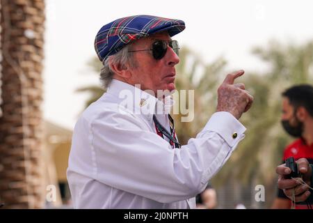 Bahrain International Circuit, Sakhir, Bahrain il 20 marzo 2022 Jackie Stewart durante LA FORMULA 1 GULF AIR BAHRAIN GRAND PRIX 2022, Eleanor Hoad Credit: Every Second Media/Alamy Live News Foto Stock