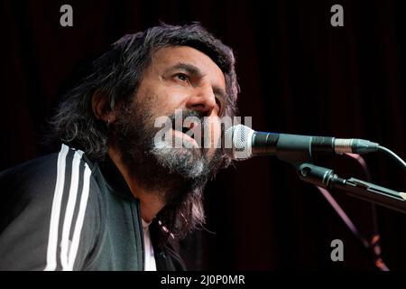 (3/17/2022) Omar Pedrini concerto dal vivo al Revel Theatre Pub (Foto di Andrea Ripamonti / Pacific Press/Sipa USA) Foto Stock