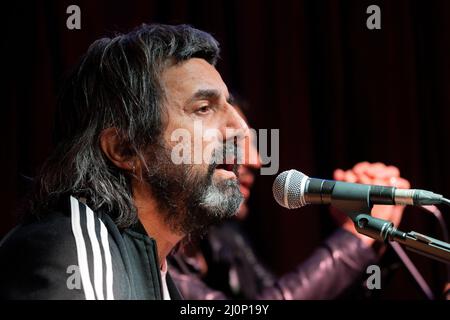 (3/17/2022) Omar Pedrini concerto dal vivo al Revel Theatre Pub (Foto di Andrea Ripamonti / Pacific Press/Sipa USA) Foto Stock