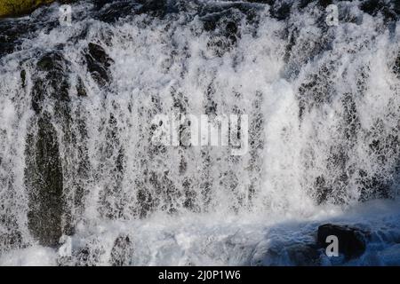 Picturesque waterfall Fosstorfufoss autumn view, southwest Iceland. Stock Photo