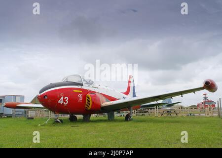 BAC Jet Provost T3A XN494, presso il Cornwall Aviation Heritage Center, Foto Stock