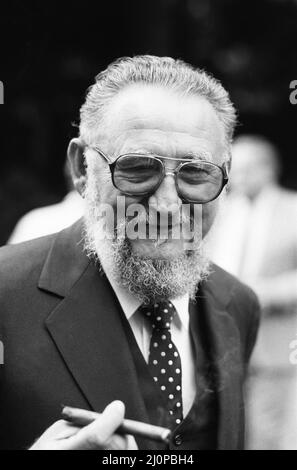 Ramon Castro, fratello del famoso Fidel Castro (che all'epoca era presidente di Cuba). Ramon è raffigurato, in occasione di un ricevimento presso l'Ambasciata di Cuba. 8 Luglio 1984 Foto Stock