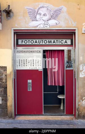 Fotoautomatica Photo Booth Kiosk San Frediano Firenze Foto Stock