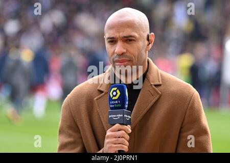 Monaco, Monaco. 20th Mar 2022. Thierry Henry - COME Monaco vs PSG a Monaco, il 20 marzo 2022. (Foto di Lionel Urman/Sipa USA) Credit: Sipa USA/Alamy Live News Foto Stock