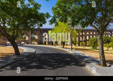 Vecchio acquedotto - Elvas Portogallo Foto Stock