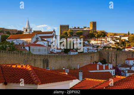 Città Obidos - Portogallo Foto Stock