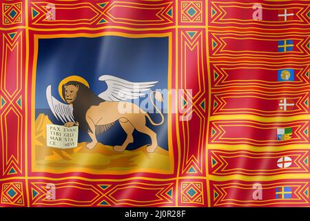 Bandiera della regione Veneto, Italia Foto Stock