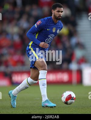 MIDDLESBROUGH, REGNO UNITO. MAR 19th Ruben Loftus-guek di Chelsea durante la partita di fa Cup tra Middlesbrough e Chelsea al Riverside Stadium di Middlesbrough sabato 19th marzo 2022. (Credit: Mark Fletcher | MI News) Credit: MI News & Sport /Alamy Live News Foto Stock