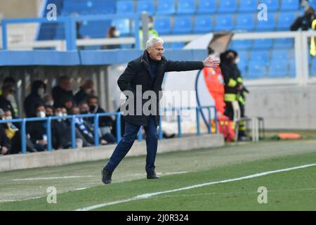 Allenatore roberto venturato (spal) durante SPAL vs US Cremonese, partita di calcio italiana Serie B a Ferrara, Italia, marzo 20 2022 Foto Stock