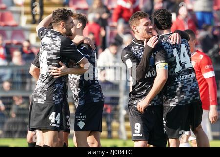 como si rallegra per i vincitori della gara durante AC Perugia vs Como 1907, partita di calcio italiana Serie B a Perugia, Italia, marzo 20 2022 Foto Stock