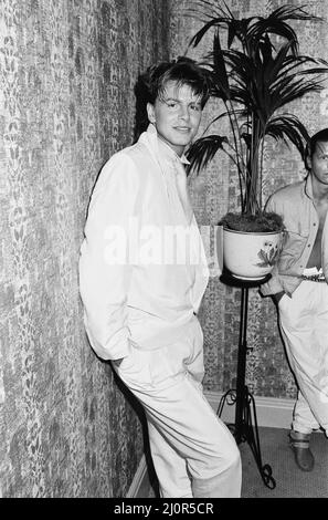 Duran Duran, membro della Music Group.Band Nick Rhodes nella foto. 20th luglio 1983. Foto Stock