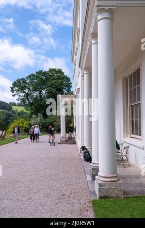 08-06-2021. Devon, Regno Unito. Agatha Christie's Greenway House. Ex casa vacanze del libro scrittore Agatha Christie. Greenway House and Garden. Foto Stock