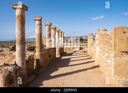 Parco Archeologico di Paphos, Kato paphos, Cipro. Foto Stock