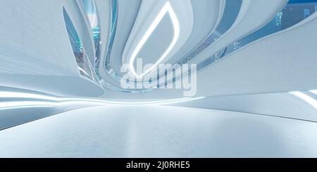 Design interno elegante e futuristico Foto Stock