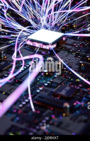 Scheda a circuito stampato con tecnologia Smart Foto Stock