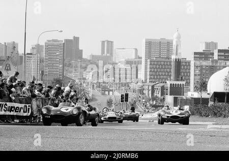 Evento di corse automobilistiche nel centro di Birmingham. 14th ottobre 1984. Foto Stock