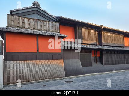 Vecchio famoso teahouse Ichiriki Chaya nel quartiere di Gion a Kyoto, Giappone Foto Stock