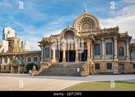 Tempio buddista Tsukiji Hongan-ji situato nel quartiere Tsukiji di Tokyo, Giappone Foto Stock