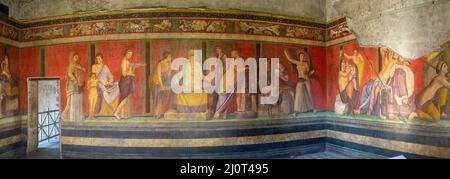 Sala dei Misteri affresco di Villa dei Misteri, Pompei Foto Stock