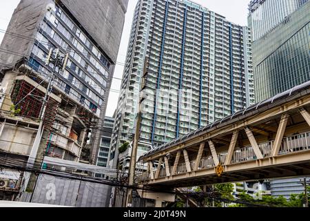 Angoli e aree sporche e ruvide nel Bangkok Thailandia. Foto Stock