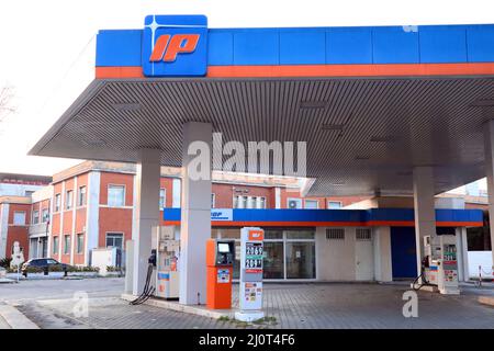 Stazione di gas IP. IP è un marchio italiano di Gruppo API Foto Stock