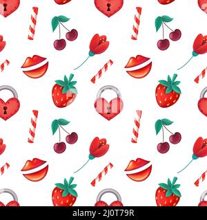 Modello senza giunture per San Valentino Foto Stock