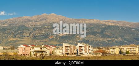 Piccolo comune Paesaggio, Peloponesse, Grecia Foto Stock