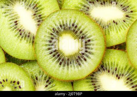 Kiwi frutta fresca kiwi frutta di fondo dall'alto Foto Stock