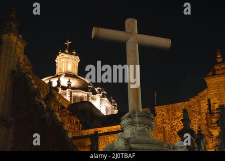 La Cattedrale Metropolitana si trova nel cuore della citta' del Messico. Foto Stock