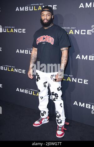 Parigi, Francia. 20th Mar 2022. Marvin Anthony partecipa alla prima di Parigi di Ambulance al Cinema UGC Normandie di Parigi, Francia, il 20 marzo 2022. Foto di Aurore Marechal/ABACAPRESS.COM Credit: Abaca Press/Alamy Live News Foto Stock